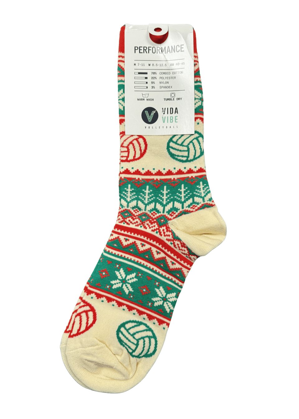 Volleyball Christmas Sweater Socks